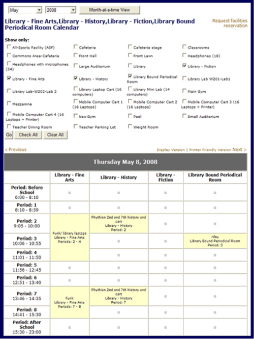 Facilities Reservations Manager